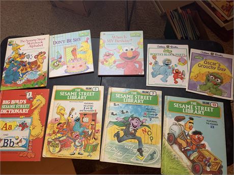 Vintage Sesame Street Children's Book Lot