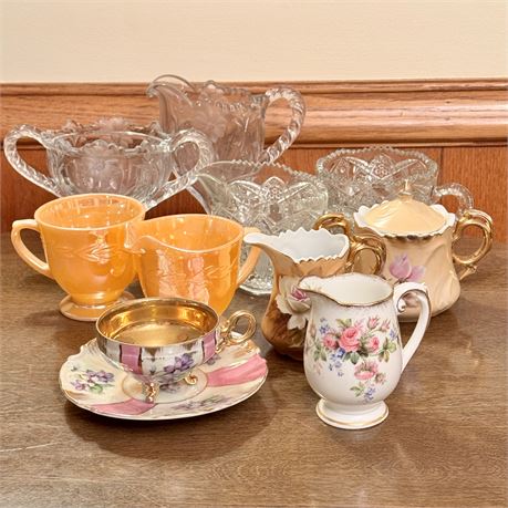 Mixed Vintage Cream and Sugar Sets