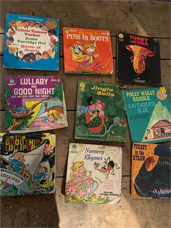 1950s Childrens 78 RPM Little Golden Records Nursery Rhymes & Musical Stories