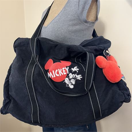 Walt Disney Mickey Mouse Black Travel/Duffle/Overnight Bag