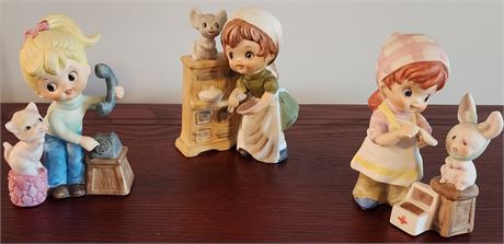 3~ Ceramic Children Figurines