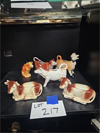 Mixed Cow Creamer Lot: Different Makers & Sizes