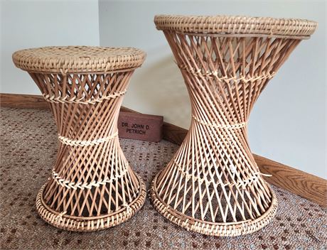 Wicker Plant Stands