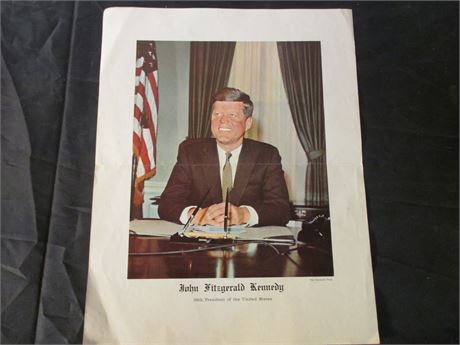 Vintage John F Kennedy 35th President Official Photo Cleveland Press