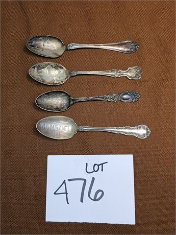 Sterling Antique Collector's Spoons - Portland Oregon / San Francisco / Mans. OH