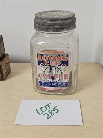 Glass Loving Cup Coffee Jar