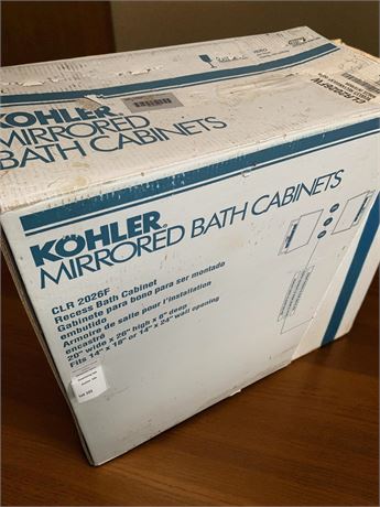 Kohler Mirrored Bath Cabinet Model CLR 2026F In Original Box