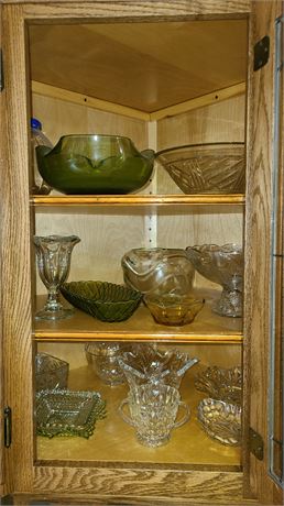 Kitchen Cupboard Cleanout: Clear Glass/Bowls/Fruit Bowls/Relish & More