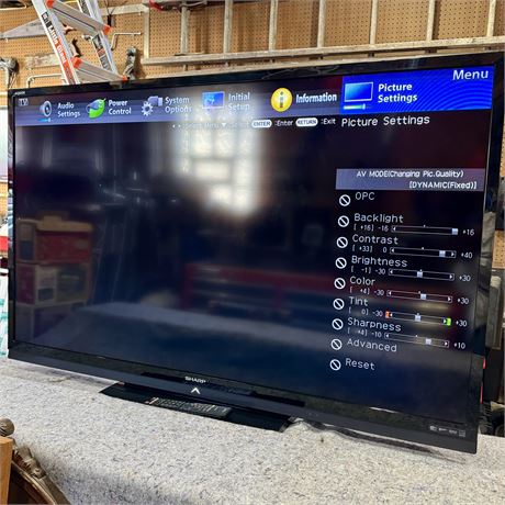 Sharp Aquos 60" 1080p LED Smart TV w/ Remote Model LC-60LE632U