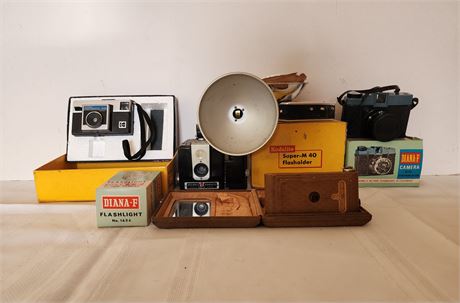 Assorted Cameras, accessories