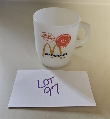 Fire King "D" Handle Mcdonalds Coffee Cup/Mug