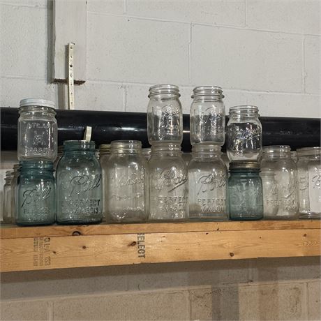 Assorted Glass Canning Jars - Variety of Makers, Many Circa 1900-1930