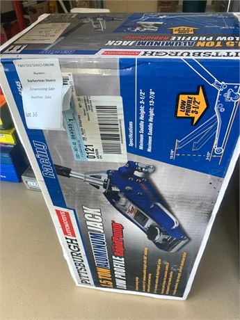 Pittsburgh 1.5 Ton Aluminum Jack In Original Box