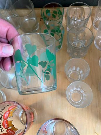 IKEA Stilenlig Green Gingko Leaf Drinking Glasses, Swensons Glasses & More