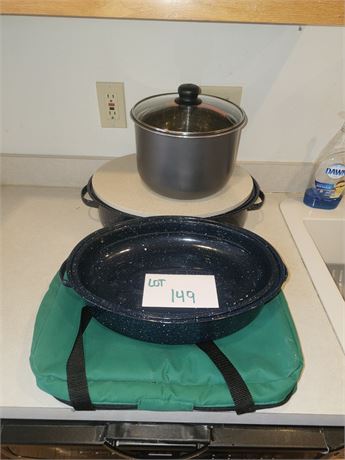 Enamel Roasters, Steamer Pot & More