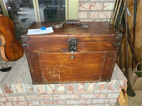 Antique Wood Machinist Chest - 7 Drawers