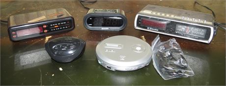 Clock Radios, Clocks, CD Player