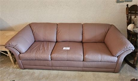Flexsteel Mauve Leather Couch