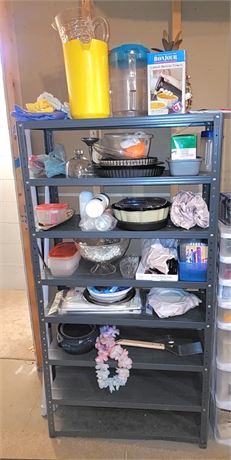 Metal Shelving & Contents