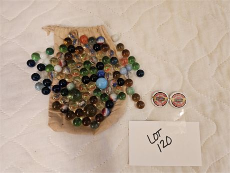 Vintage Mixed Marbles with Shooters