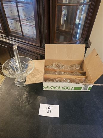 Anchor Hocking EAPC Punch Bowl & Cups