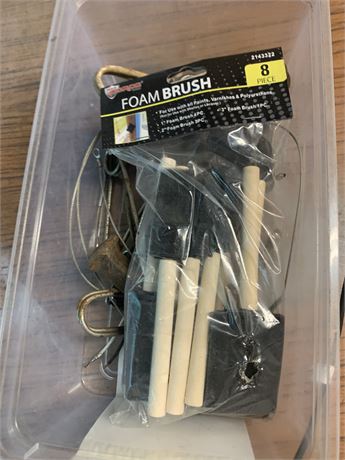 Foam Brushes & Metal Clamp Lot