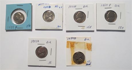 1959 D, P Nickels