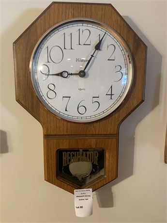 MCM Waltham Regulator Pendulum Wall Clock