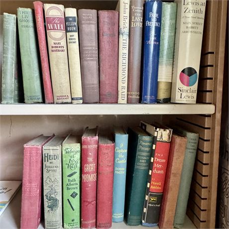 Vintage Book Lot w/ Classics Like Heidi, Treasure Island and More