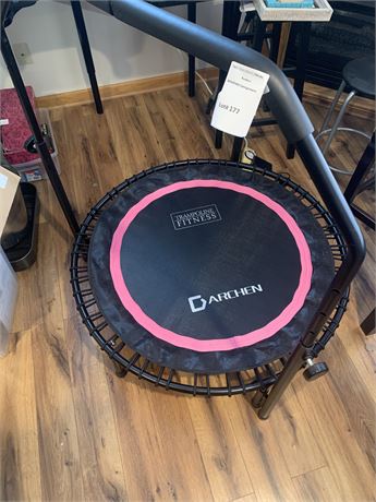 Darchen Mini Fitness Trampoline - 40 Inches Around Comes With Adjustable Bar