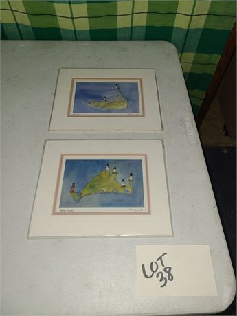 Signed Marianne Caswell Prints - Nantucket & Martha's Vineyard