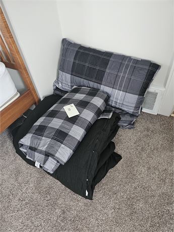 King Size Black & Grey Bedding