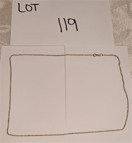 10K Gold 18" Necklace 0.6 dwt