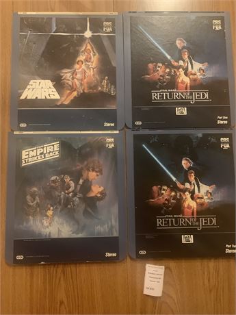VideoDiscs Star Wars, Empire Strikes Back, Return of the Jedi X 2