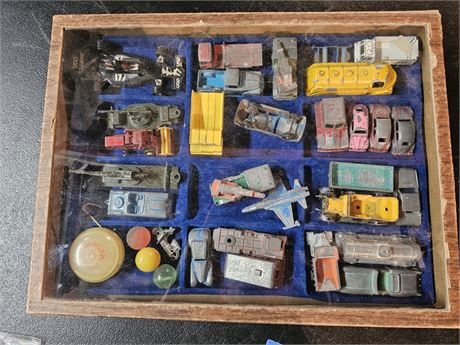 Showcase with Vintage Toys:Duncan Glow Yoyo/Lesney Metal Cars & Trucks + More