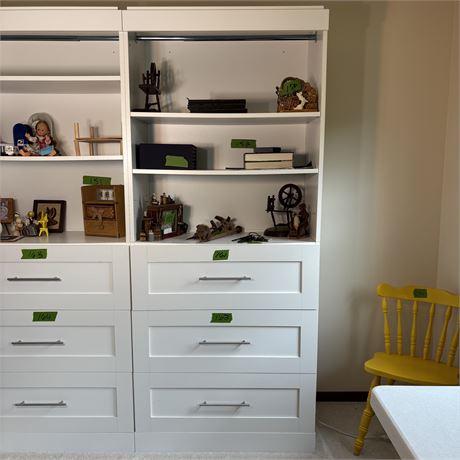Bestar Closet System w/ Shelves, Drawers, Clothing Rod - Approx. 36 x 19 x 84"