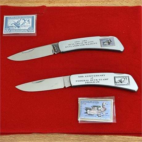 Kershaw 50th Anniversary of Federal Duck Stamp Commemorative Knife Set w/ Case