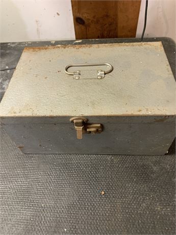 Vintage Metal Lock Box