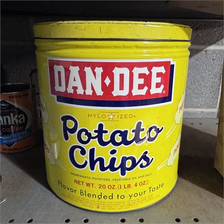 Dan Dee 1 LB Potato Chips Tin