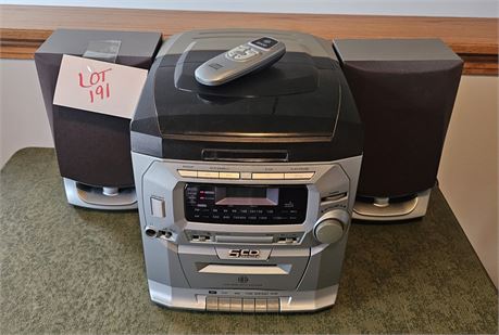 Electro Brand AM/FM 5 Disc CD Changer With Speakers