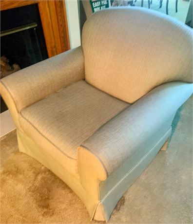 Craftmaster FurnitureLight Sage Toned Upholstered Skirted Club Chair