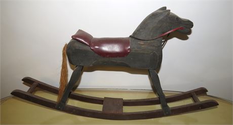 Wood Rocking Horse Decor