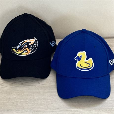 Men's New Era Akron Rubber Ducks Flexfit Hats - Size Medium/Large