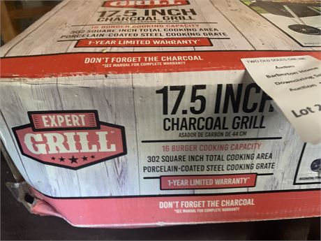 Expert Grill 17.5-Inch Charcoal Grill In Original Box