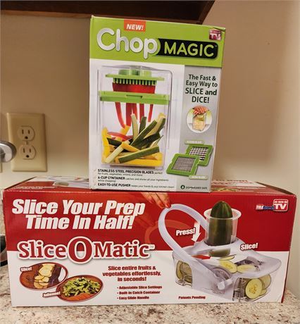 *NIB Slice-O- Matic & Chop Magic~As Seen On TV