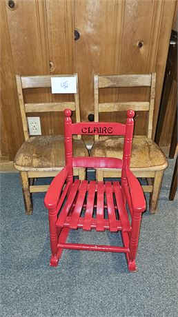 Children's Wood Chairs/ Rocker