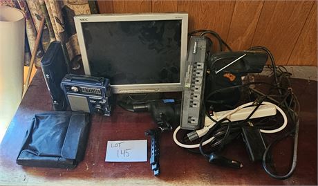 NEC LCD 15" Monitor, AM/FM Weather Receiver, Safety Light & More