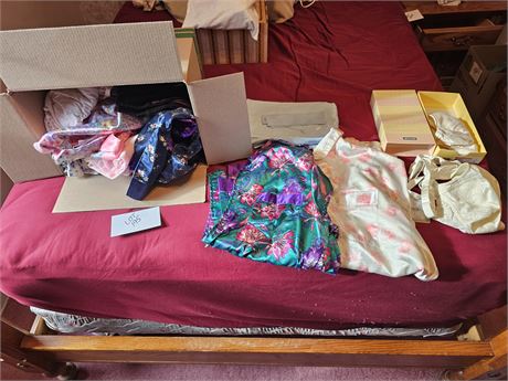 Mixed Ladies Satin PJ's / Pantyhose / Amoena 40C Bras & More