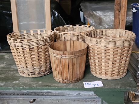Wood Wicker Baskets