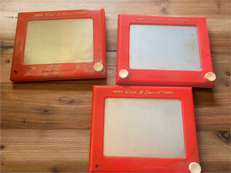 Etch A Sketch Drawing Toy Lot of 3 (No Boxes)